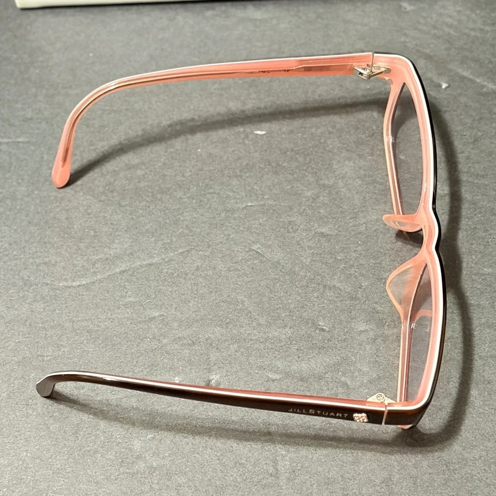 Jill Stuart Brown Pink Rectangular Eyeglasses JS601632-2 with Case
